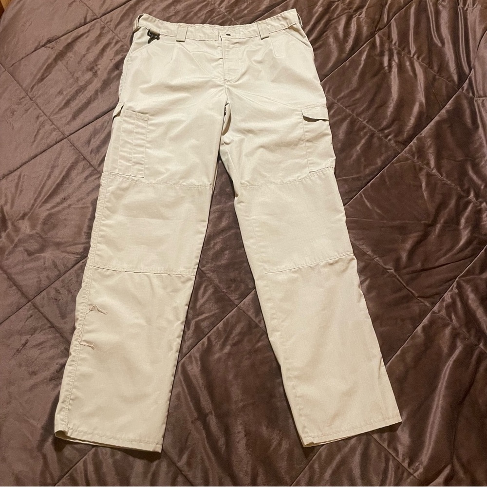 Men's Tactical Pants Size 40x34 Khaki Ripstop Cargo Work Utility